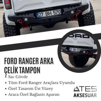Ford Ranger Arka Çelik Tampon