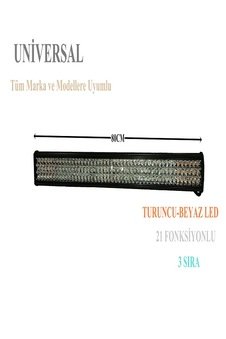 WOLKSWAGEN AMAROK UYUMLU 80 CM TURUNCU BEYAZ 21 FONKSİYON LED BAR