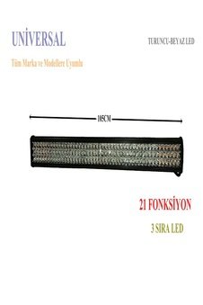 WOLKSWGEN AMAROK UYUMLU 105 CM DÜZ TURUNCU BEYAZ 21 FONKSİYON LED