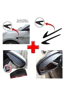 IMG-5760289942464530558.jpg Volkswagen Amarok Carbon Çamurluk Venti + Ayna Yağmur Koruyucu (553077597) - Görsel 1