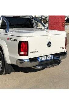 IMG-6263108553072748234.jpg Volkswagen Amarok Logolu Krom Arka Basamak2012.2017Aqm - Görsel 1