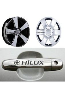 Toyota Hilux Kapı Kolu Jant Sticker Yapıştırma 8 Ad